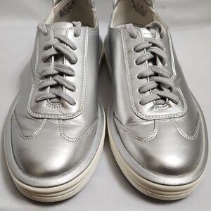 Franco Sarto Metallic Silver Women's Sneakers excellent condition